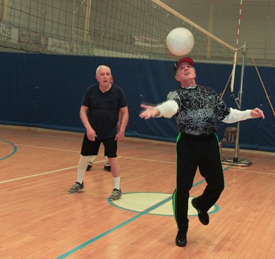 Two men enjoy volleyball at KleinLife: Northeast Philadelphia