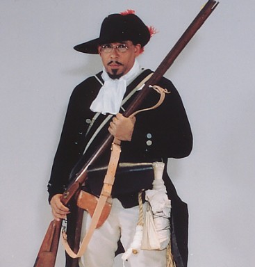 Noah Lewis re-enacts black Revolutionary War hero Ned Hector. (Photo courtesy of Noah Lewis)