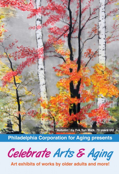 The 2017 Celebrate Arts & Aging signature artwork is "Autumn," by Yuk Yun Mark.