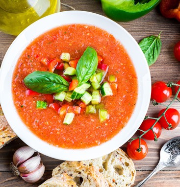 Gazpacho soup is cool and refreshing (iStock)