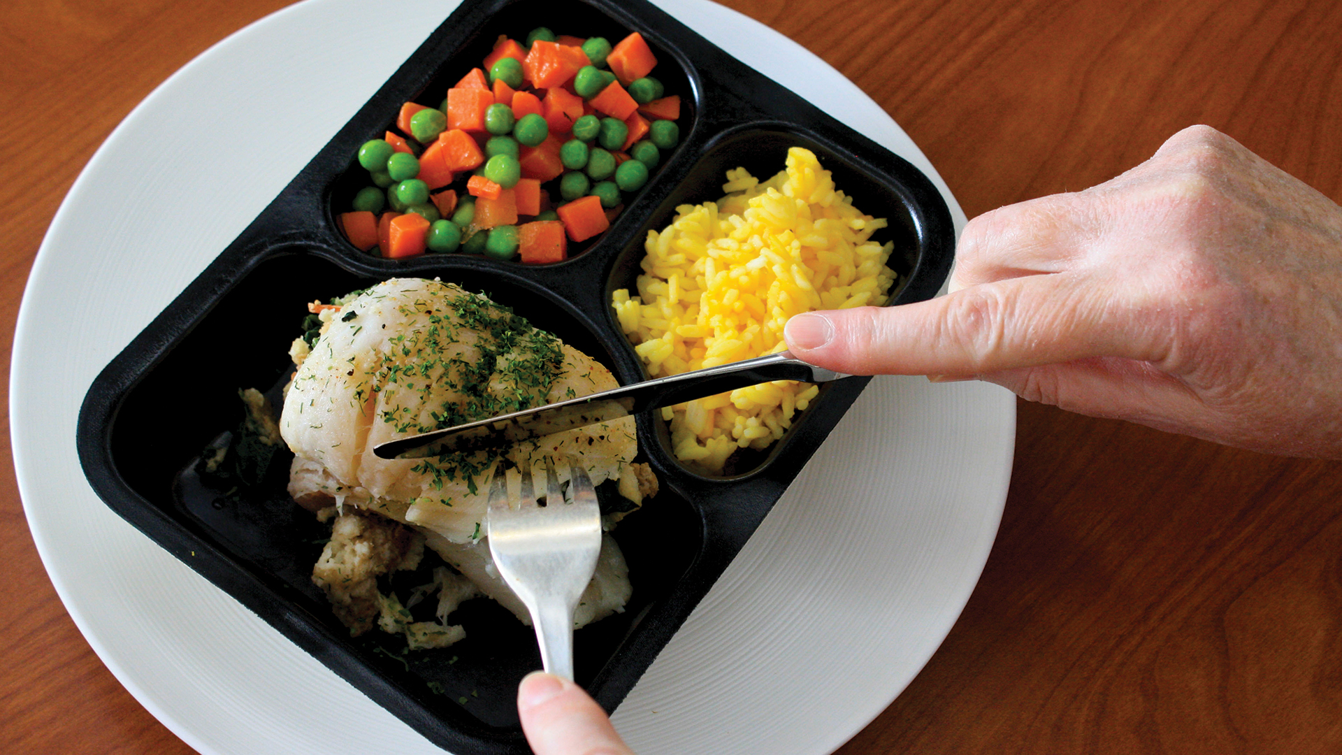 plate of food cutlery